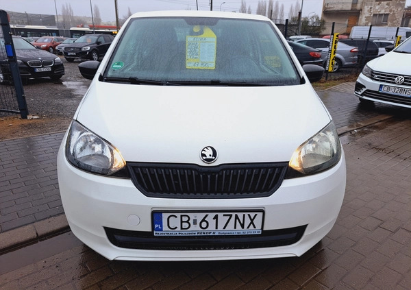 Skoda Citigo cena 17900 przebieg: 155000, rok produkcji 2014 z Bydgoszcz małe 56